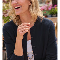 Cashmere Merino Crew Neck Cardigan