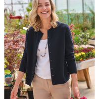 Cashmere Merino Crew Neck Cardigan