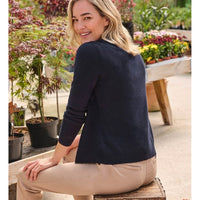 Cashmere Merino Crew Neck Cardigan