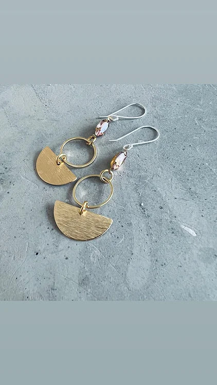 Chemistry Jewel Brass Earrings