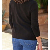 Cashmere Merino Crew Neck Cardigan