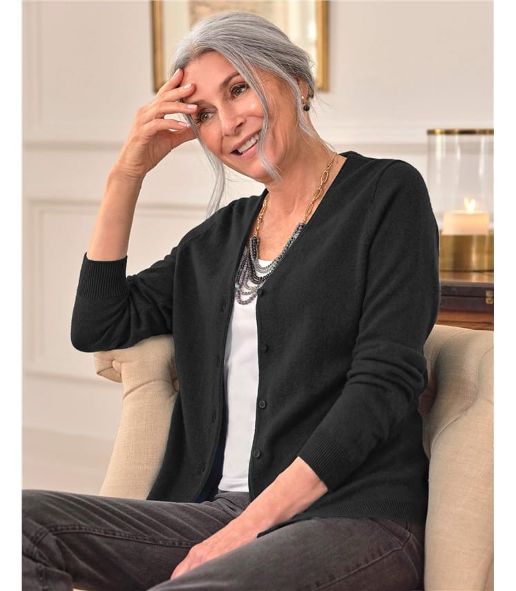 Classic V Neck Cardigan