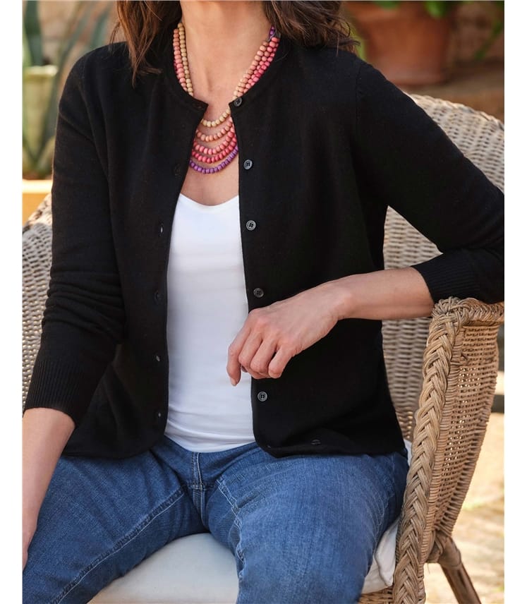 Classic Crew Neck Cardigan – Bettie Monroe