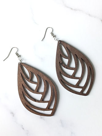 JJB Weave Wood Earrings