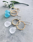 Seaglass Circle Drop Earrings