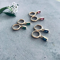 Audrey Emerald Gem Earrings