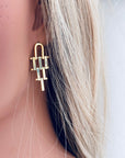 Thatched Stud Earring