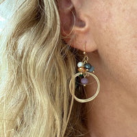 Circle cluster earrings