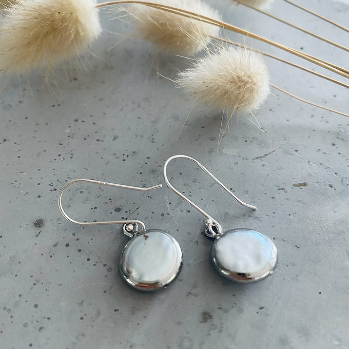 Nora Silver Pearls Earrings