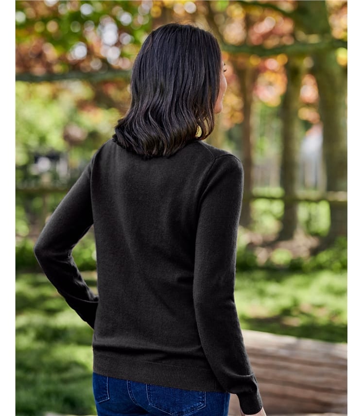 Cashmere Merino V Neck Cardigan
