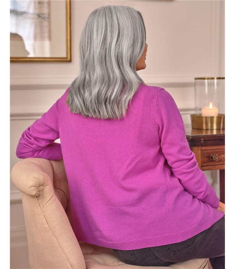 Cashmere Merino V Neck Cardigan