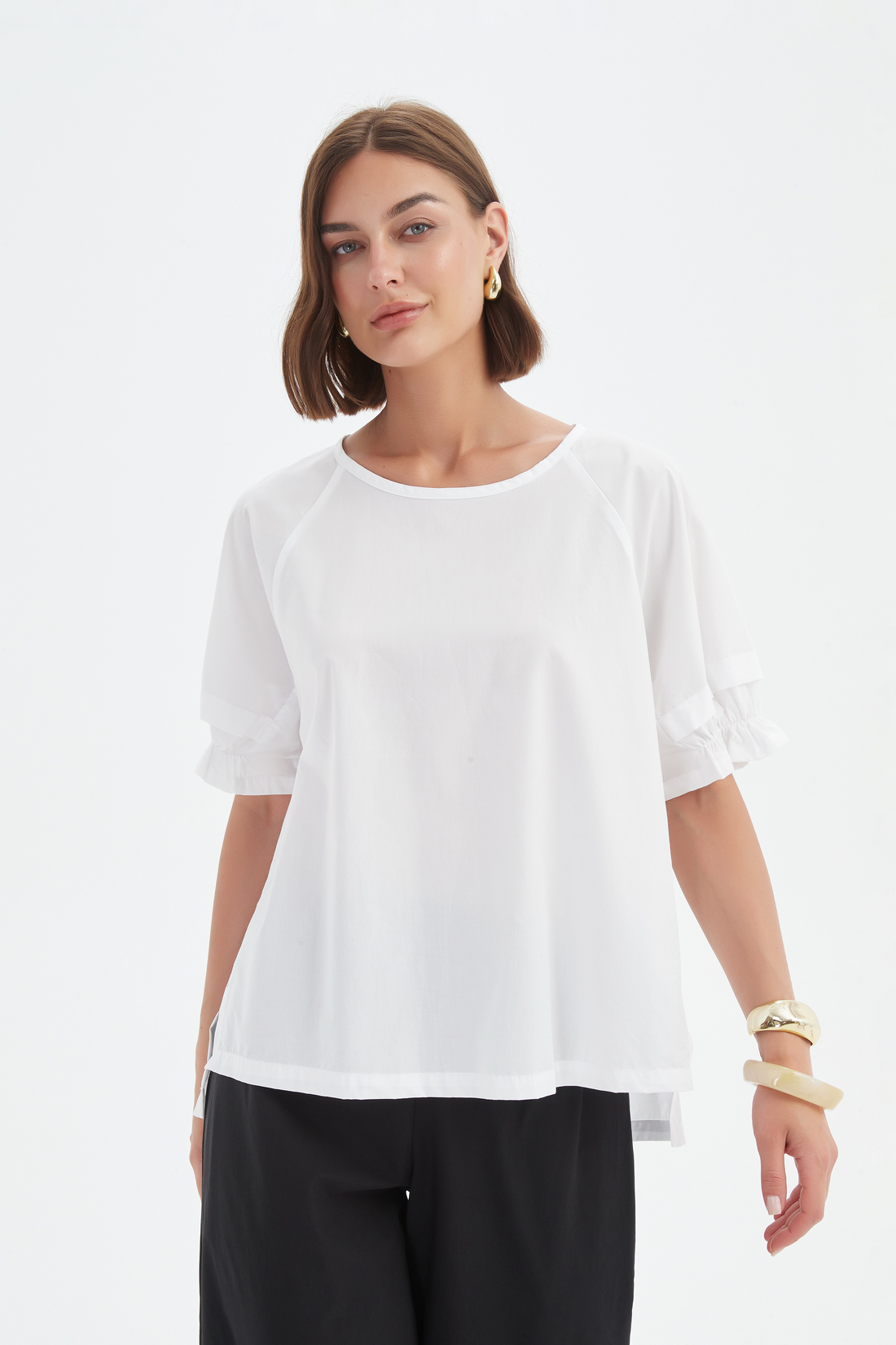 Tirelli Ruffle Sleeve Top