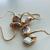 Pearl Nugget Earrings 14k/g earwires