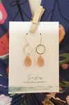 Seaglass Circle Drop Earrings