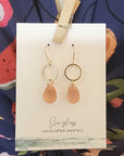 Seaglass Circle Drop Earrings