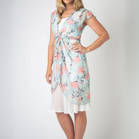 Wrap Dress, Mint Hydrangea