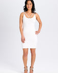 The Diamond Dress offers a classy variation on the simple slip with it's shaped strap detail. From our Bettie Basics range, this anti-static, Diamond Dress is made from natural fibre and is a must have for everyone's wardrobe. It's the perfect layering garment for all our wraps, ensuring a slimming fit with no clinging.