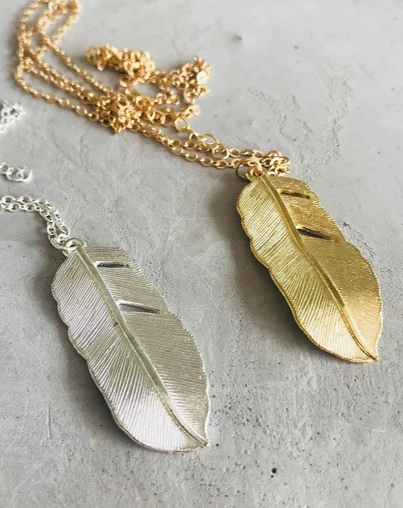 Twigg Casted Feather Pendant